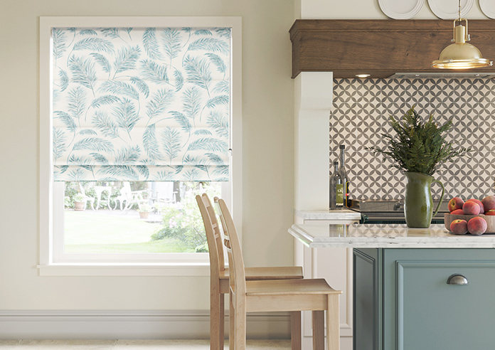Pampas Grass, Blue Topaz - Twist&Fit Roman Blind - Image 3